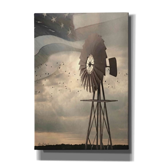 Epic Graffiti 'Land That I Love Windmill I' by Lori Deiter, Canvas Wall Art, 18"x26"