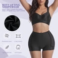 thumbnail image 5 of Women Padded Shapewear Boyshort, Hip Lifting Tummy Control Elastic, Black, 5 of 7