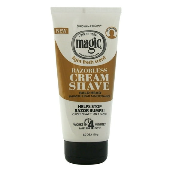 Magic Razorless Shave Cream, Smooth by Soft Sheen Carson for Men - 6 oz Shave Cream