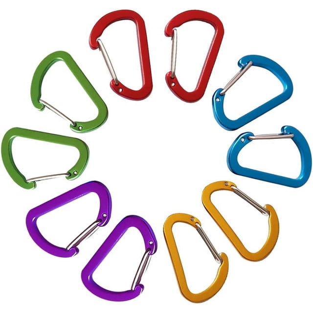 Porte-clés en Aluminium Durable, à Ressort, Élégant et Léger, Non pour l'Escalade, pour Applications Extérieures et Plus (10 Pcs)