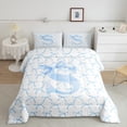 thumbnail image 2 of Erosebridal Ensemble de Literie Lettre Nœud Simple, Couette Initiale Monogrammée, Décoration de Chambre Rêveuse, Réversible, Léger, 2 Pcs, 2 of 7