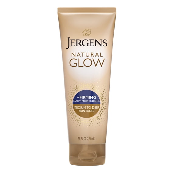 Jergens Natural Glow Firming Daily Moisturizer Medium to Tan Sunless Self Tanner Lotion, 7.5 fl oz