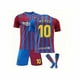 thumbnail image 1 of Nuevo 21/22 Home Kids Kits de fútbol Camiseta de tiras azules Camiseta de fútbol Traje de entrenamiento-messi 10 (Azul - Rojo)-18 (3-4 años) BmatwkZeng Bmatwe Jersey, 1 of 1