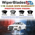 thumbnail image 2 of 2013 Audi A3 Beam Wiper Blades Wipers w/1yr Warranty (Set of 3) w/Rear Wiper (WiperBladesUSA), 2 of 5
