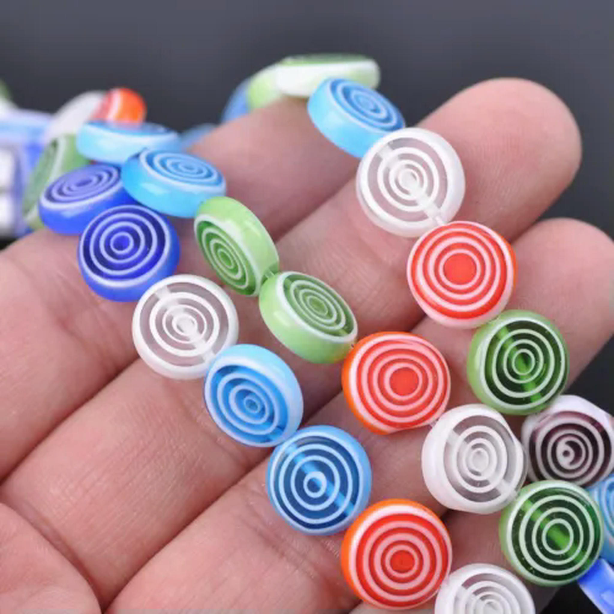 Mixed Millefiori Lampwork Glass Beads Lot - Assorted Shapes For Jewelry Making
