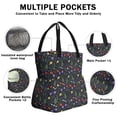 thumbnail image 3 of Pioneer Flower Floral Print Pattern Drawstring Lunch Bag Women - Drawstring Lunch Bag Insulated for Work Office - Stain-Resistant Large Lunchbags for Women with Multi-Pockets, 3 of 6