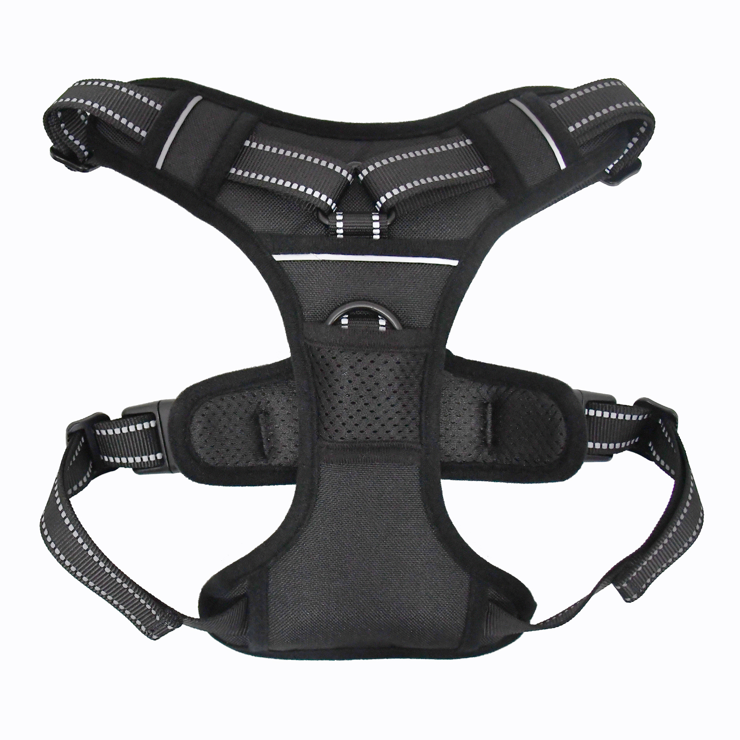 GOOPAWS Padded Reflective Dog Harness, Easy Control Lightweight Dog Harness, Adjustable Outdoor Pet Harness for Small Medium Large Dogs