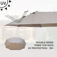 thumbnail image 6 of Cloud Mountain 15ft Rectangular Patio Double Sided Large Umbrella in Taupe, 6 of 8