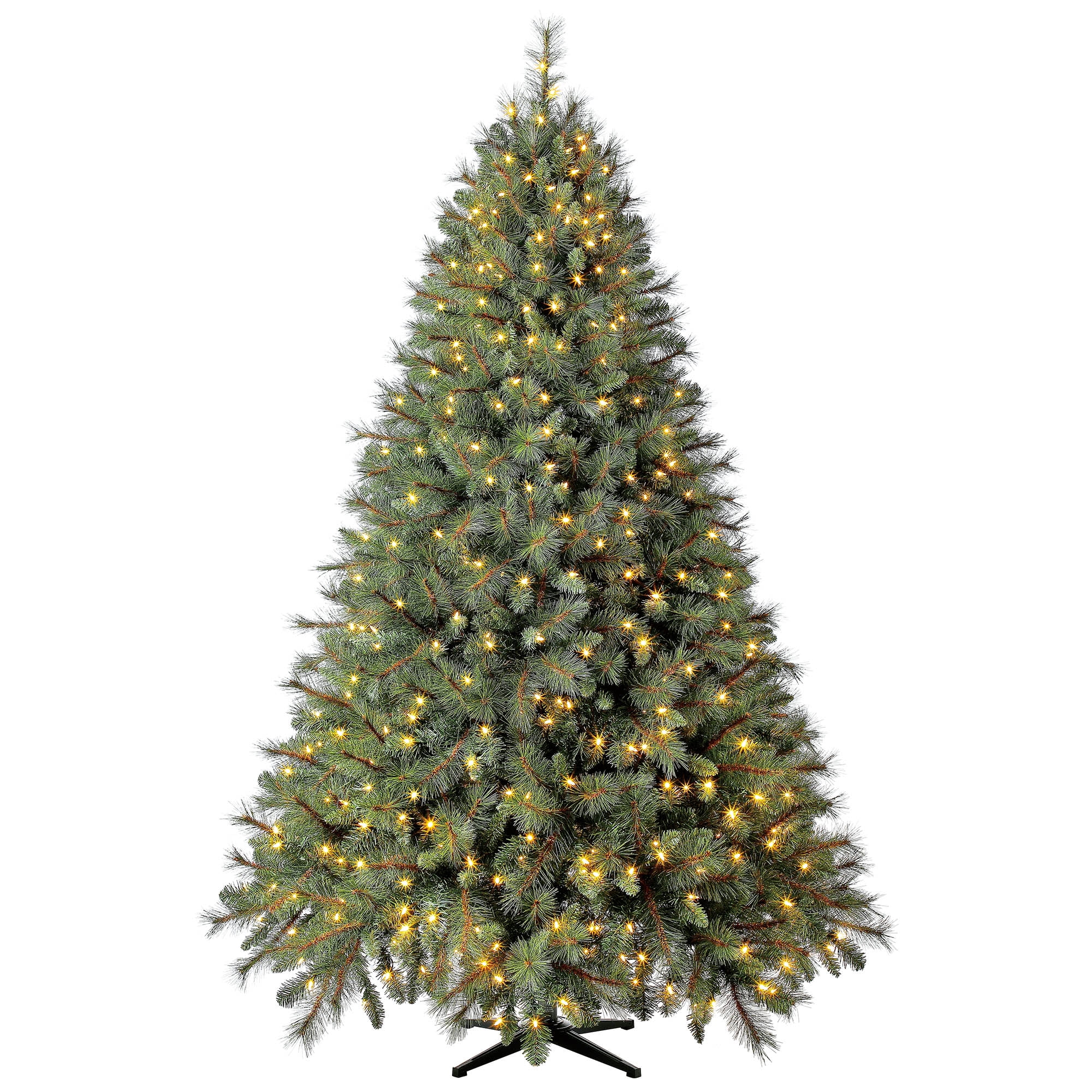 2 Ft Christmas Tree Noble Fir White Artificial Clear Lights Holiday Time Pre Lit 
