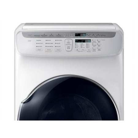 Samsung - 7.5 Cu. Ft. Smart Gas Dryer with MultiSteam and FlexDry™ - White