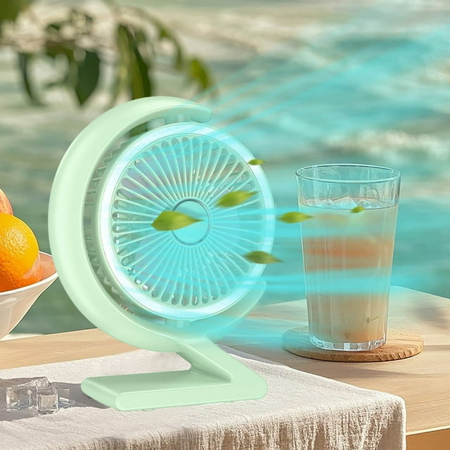 Fiudx Ventilador de Escritorio, Ventilador de Circulación de Alta Potencia, Lámpara con Motor Silencioso Sin Escobillas, Ajuste de Viento de Cinco Velocidades, Uso En Oficina En Casa, Ambiente Cómodo