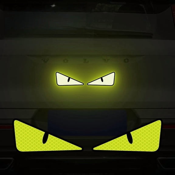 Green Big Eyes Car Sticker Wall Sticker Cartoon 3D Decal Sticker for Bike/ Car