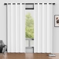 thumbnail image 1 of Cortinas Blackout Blancas Grisáceas, Juego de 2 Paneles de 52 x 84 Pulgadas, Cortinas Térmicas Aislantes Que Oscurecen la Habitación para Recámara y Sala de Estar, Protección de Privacidad y Reducció, 1 of 7