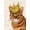 Unframed, variant on Art.com Ginger Cat with Crown Portrait Art Print by Fab Funky, 12" x 16"