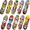 thumbnail image 1 of 10 Pieces Mini Skateboards Finger Skate Fingerboard Toy Fingertip Movement Board For Adults Boys Girls, Random Pattern, 1 of 5