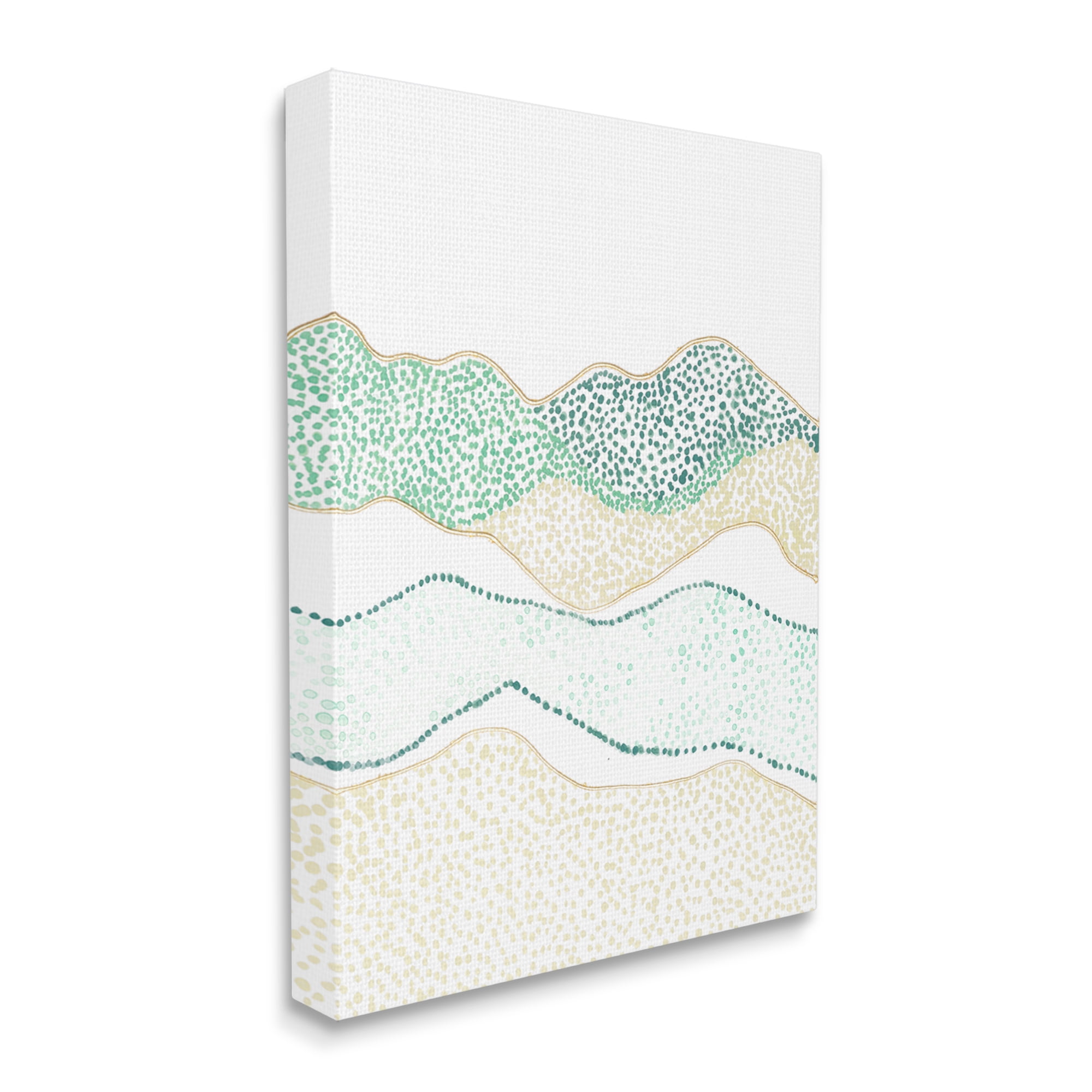 Stupell Industries Abstract Green Mountains Landscape Abstract Painting Gallery Wrapped Canvas Print Wall Art
