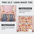 thumbnail image 6 of Fall Watercolor Autumn Leaves Pattern Apron-Garden Aprons for Women with Pockets-Cotton Linen Waterproof Kitchen Cooking Gardening Aprons Adjustable for Kitchen,Cooking,BBQ and Salon 33"x27", 6 of 7