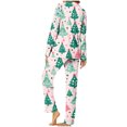 thumbnail image 4 of Mifsaly Womens Christmas Pajamas Sets Loose Pjs 2 Piece V-Neck Long Sleeve Sleepwear Lapel Button Down Xmas Santa Print Nightwear Casual Wide Leg Pants with Pockets Funny Gifts 2025 Festival Homewear, 4 of 7
