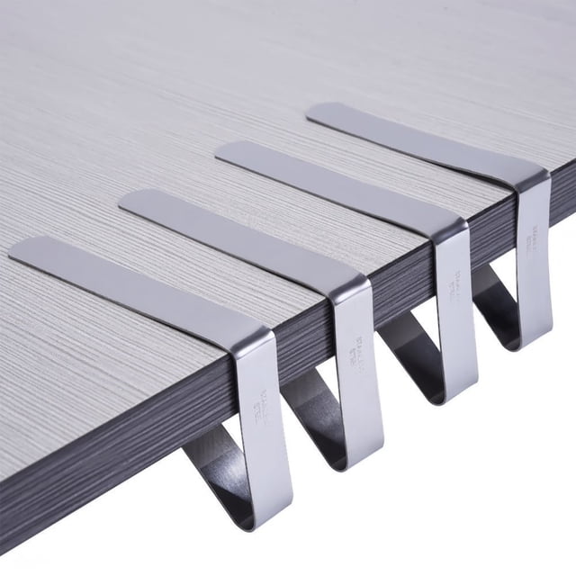 Paquete de 18 Uds. De pinzas plateadas para mantel con abrazadera ajustable, fiestas de Metal de alta calidad, uso doméstico