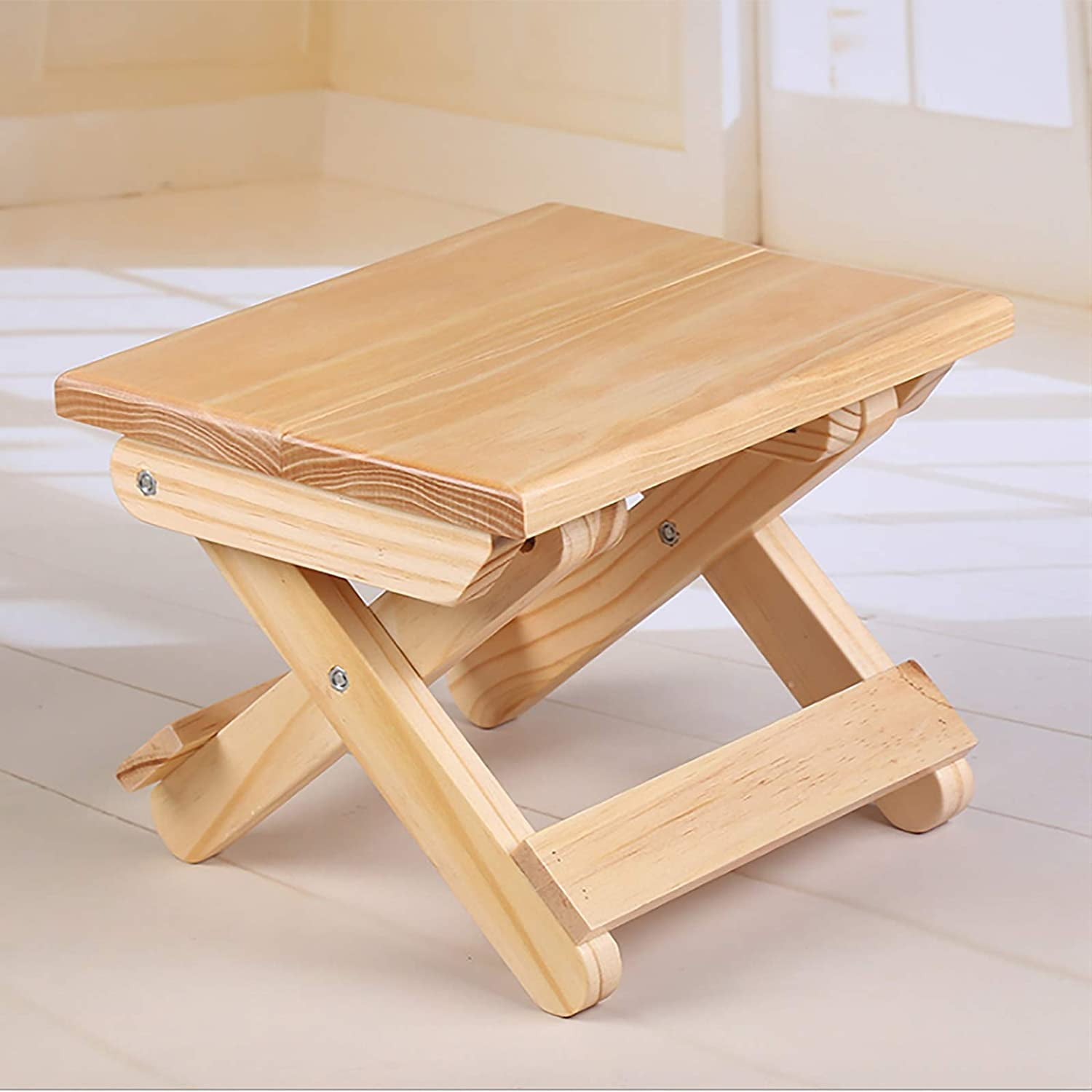 Solid wood folding step stool hot sale