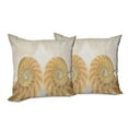 thumbnail image 6 of Ambesonne Geometric Throw Pillow Cover 2 Pack, Symmetrical Seashells, 18", Cream White, 6 of 6