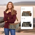 thumbnail image 2 of LHSHIDU 2 Pcs Checkered Crossbody Bags for Women Bum Bag Checkered Cross Body Sling Backpack Satchels Shoulder Wallet Purses, 2 of 7