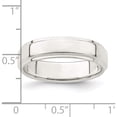 thumbnail image 3 of Sterling Silver Ss 5mm Flat With Step Edge Size 6 Band Made In United States qwfe050-6, 3 of 5