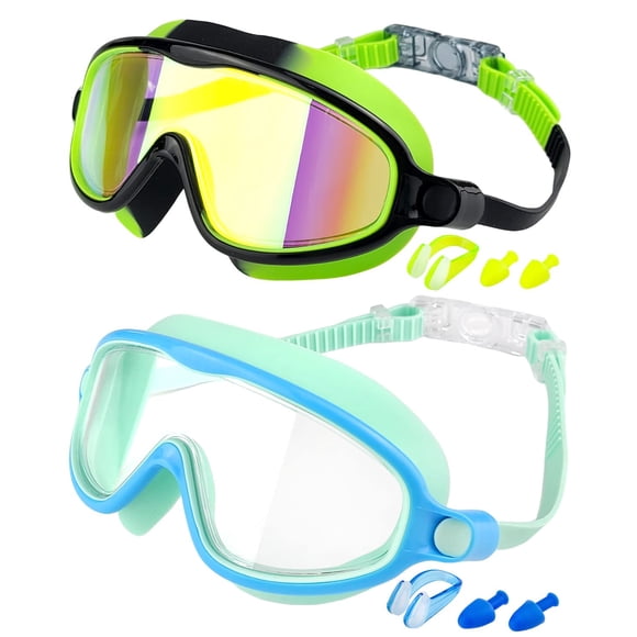 Gafas de natación Rantizon para niños, visión amplia, antivaho, rayos UV, de 3 a 15 años