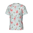 thumbnail image 5 of Vsdgher Cute Flamingo Print Men's Dry Fit Mesh Athletic Shirts Moisture Wicking Tennis T-Shirt Tops, 5 of 9