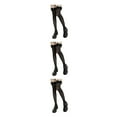 thumbnail image 3 of Medias de red Lolita transpirables y de alta elasticidad Minnieouse 2 uds calcetines negros hasta el Type1 NO1, 3 of 6