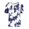 thumbnail image 6 of Xdegoge Womens Blouses Short Sleeve Plus Size Tops Fashion Printed Crew Neck Oversized T Shirt Loose Fit Tunic Summer Tops Casual Boho Tees Ropa Mujer Save for Later List Recent Purchases, 6 of 6