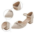 Block Heel Sandals For Women Trendy Pointed Toe Casual 2024 Closed Toe