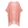 thumbnail image 4 of NordicNest Women's Open Front Knit Cover Up – Lightweight Beach Cover Ups for Women, Tassel Fringe Swimwear Sarong, 4 of 5