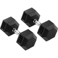 thumbnail image 2 of Signature Fitness Rubber Encased Hex Dumbbell  Multiple Sizes, 2 of 6