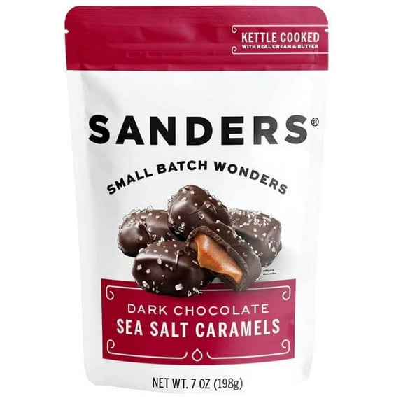 Sanders Dark Chocolate Sea Salt Caramels 7 oz. 7 oz. pouch (SDR-301674-1)
