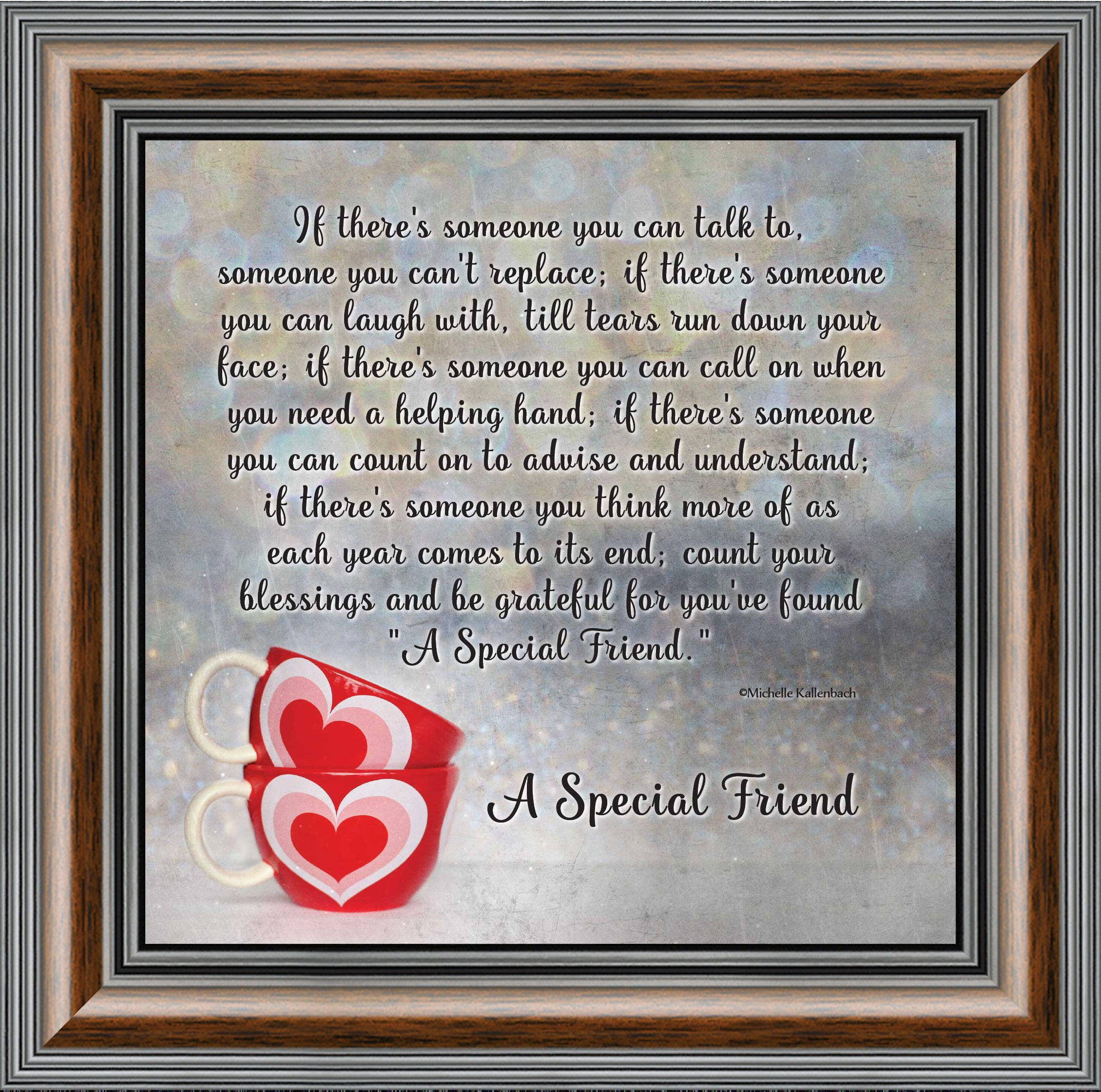 A Special Friend Picture Framed Poem About Friendship for