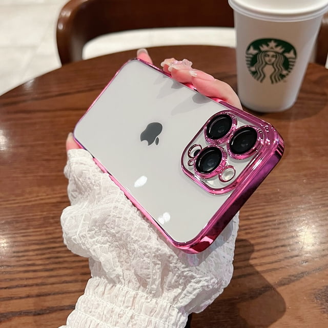 Funda de teléfono chapada cuadrada de lujo Original para iPhone 11, 12, 14, 13 Pro Max, Mini, XS, XR, X, 8, 7 Plus, SE 2022, cubierta trasera transparente