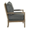 thumbnail image 4 of Fletcher Spindle Chair in Charcoal Fabric with Rustic Brown Finish, 4 of 9