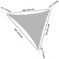 thumbnail image 6 of Yescom 25FT Triangle Sun Shade Sail Canopy 97% UV Block Commercial Carpark Pool Camping Playground Outdoor Pearl Aqua, 6 of 10