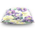 thumbnail image 4 of Colorful Flowers Velvet Plush Throw Pillow Cushion Case Cover - 16" x 16" - Invisible Zipper Home Decor Floral for Couch Sofa No Pillow Insert, 4 of 5