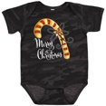 thumbnail image 3 of Inktastic Merry Christmas Red and Gold Candy Cane Boys or Girls Baby Bodysuit, 3 of 5