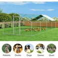 thumbnail image 5 of TIME RAY Large Chicken Run Coop 10x26ft Metal Hen House TIME RAY Walk-in Poultry Cage W/ Cover, 5 of 8