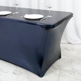 thumbnail image 5 of BalsaCircle 6 feet Fitted Spandex Tablecloth Metallic Table Cover Wedding Reception Party Events Catering Linens Dining Decorations, 5 of 8