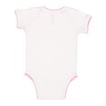 thumbnail image 2 of Rabbit Skins - Infant Baby Rib Bodysuit - 4400, NB, White/Raspberry Picot, 2 of 2