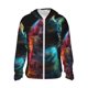 thumbnail image 1 of Balery Neon Spectrum Cat Portrait Sudadera ligera de manga larga con capucha y protección solar UPF 50+ para hombre y mujer, ideal para pesca y running-3X-Large, 1 of 7