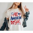 thumbnail image 3 of Girl's 4th of July Shirt, Youth All American Girl, Coquette Fourth of July Tee, Patriotic Gift, Preppy Red White and Blue, 4th of July Shirt, 3 of 5