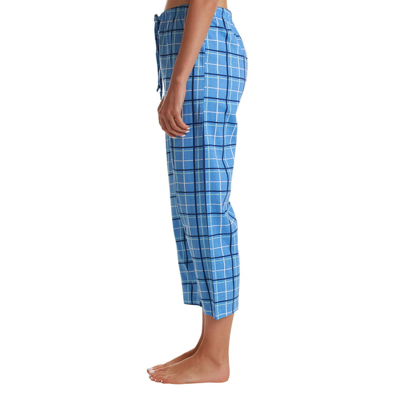 Just Love 100% Cotton Women Pajama Capri Pants Sleepwear (Pink, Medium)