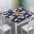 thumbnail image 3 of Celestial Wolf Halloween Pattern Square Fitted Tablecloth with Elastic Edge,Square Table Cover,Washable Elastic Table Cover for Home Kitchen Party Decor 36"x36", 3 of 6