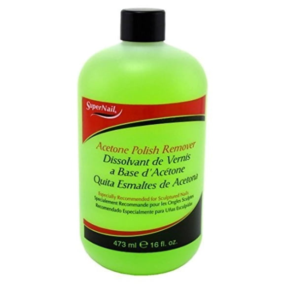 Super Nail Acetone Polish Remover, 16 oz