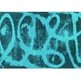 thumbnail image 1 of Ahgly Company Machine Washable Indoor Rectangle Persian Turquoise Blue Bohemian Area Rugs, 2' x 4', 1 of 4